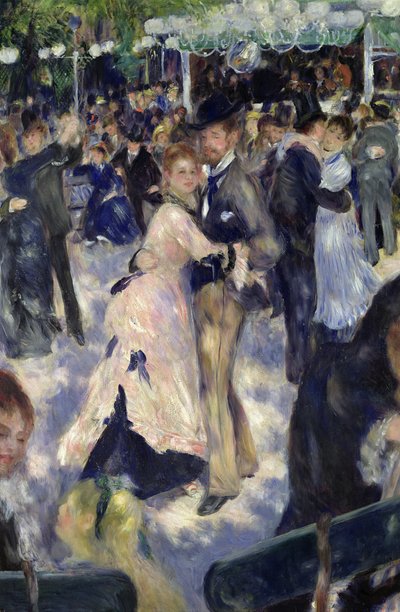 Le Moulin de la Galette, detalje af danserne, 1876 af Pierre Auguste Renoir